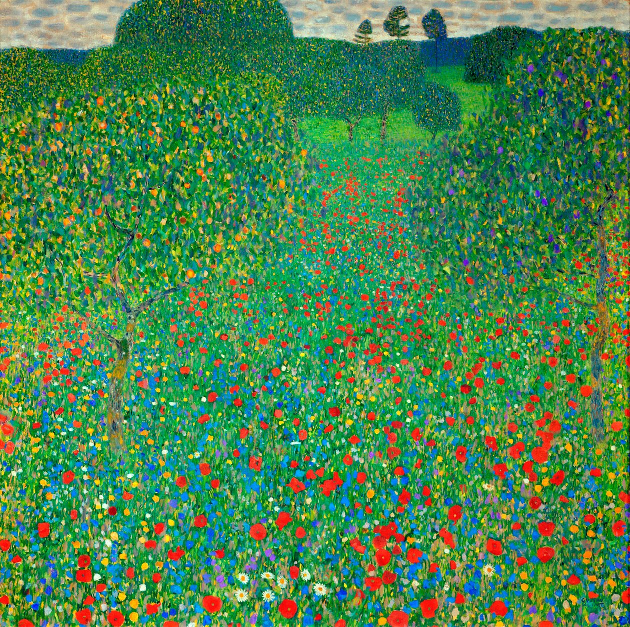 Campo da papoila, 1907 de Gustav Klimt