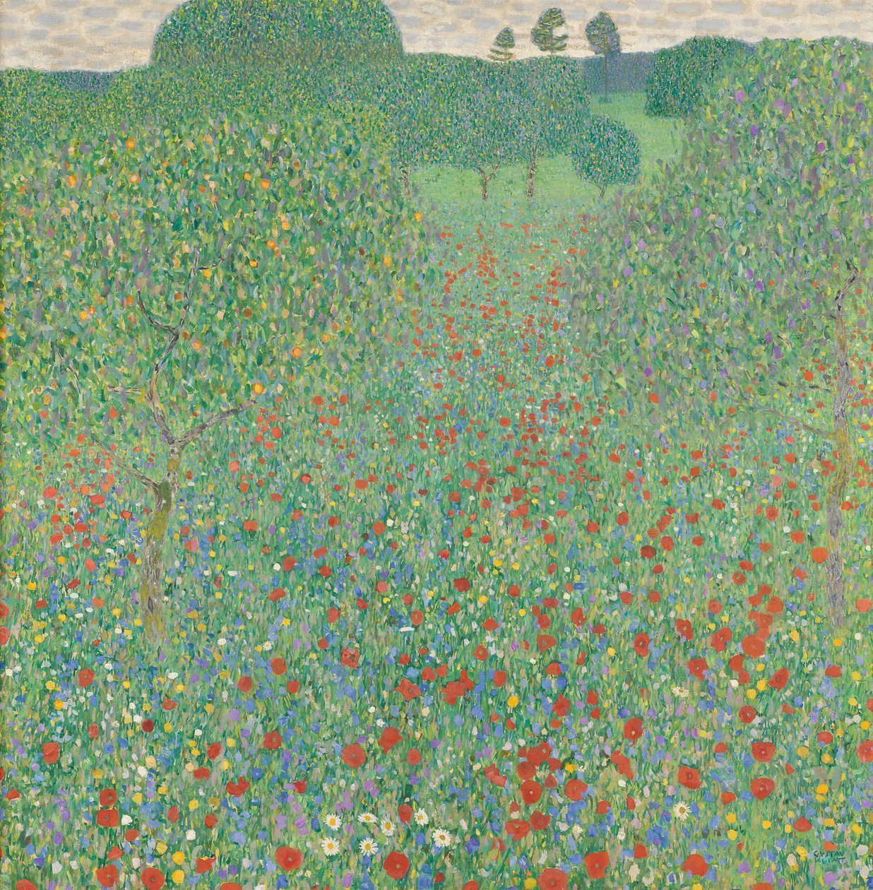Campo de papoula de Gustav Klimt
