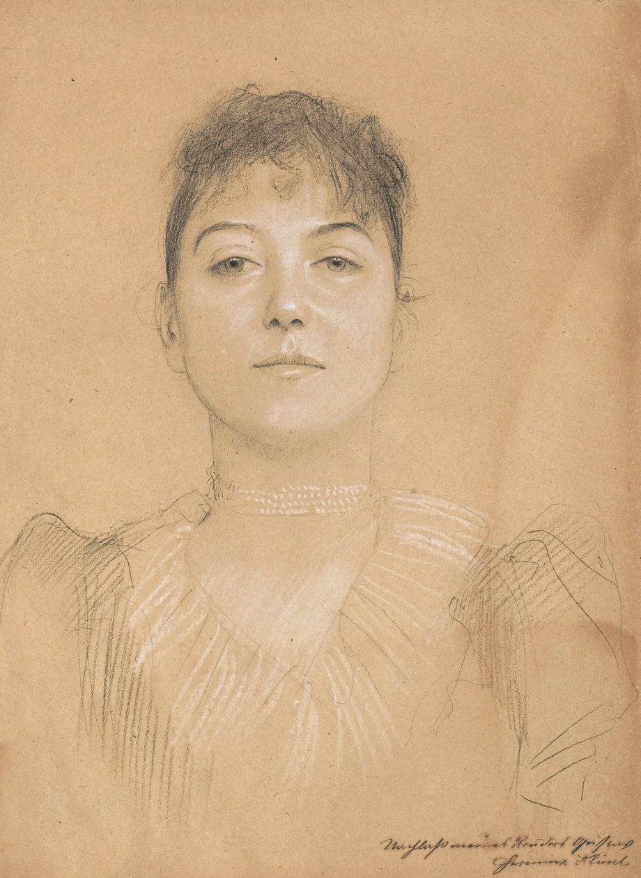 Retrato de uma mulher, c.1890-1891 de Gustav Klimt