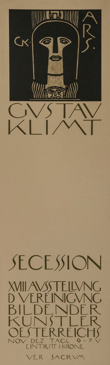 Cartaz da XVIII Exposição de Secessão de Viena, 1903. de Gustav Klimt