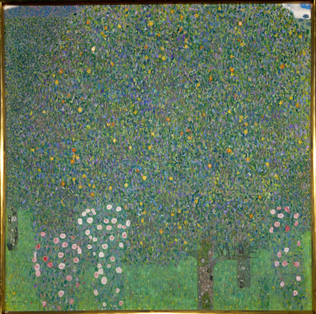 Rosas debaixo das árvores. 1918 (pintura sobre tela) de Gustav Klimt