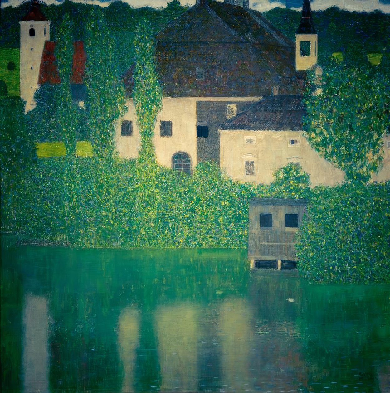 Câmara do castelo no Attersee I de Gustav Klimt