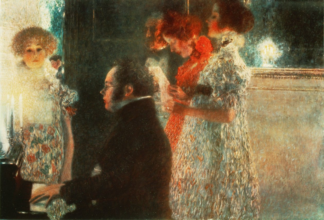 Schubert ao piano de Gustav Klimt