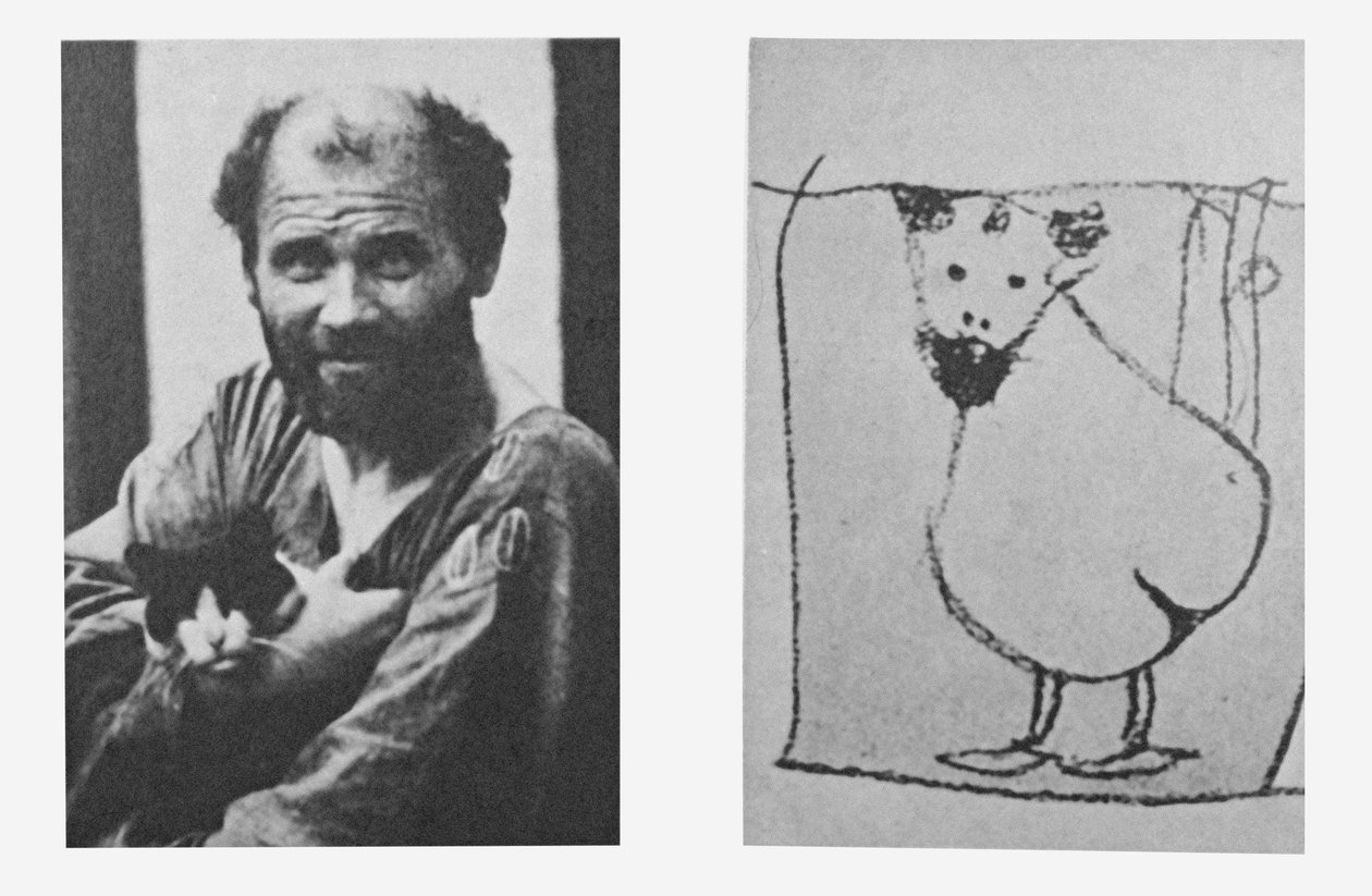 Autorretrato com órgãos genitais, c.1915 (litografia) de Gustav Klimt