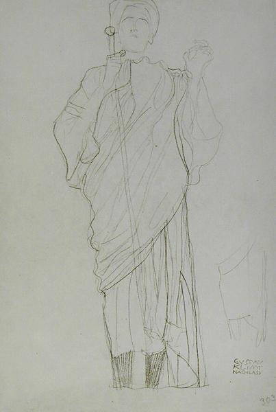 Mulher de Espada em Pé de Gustav Klimt