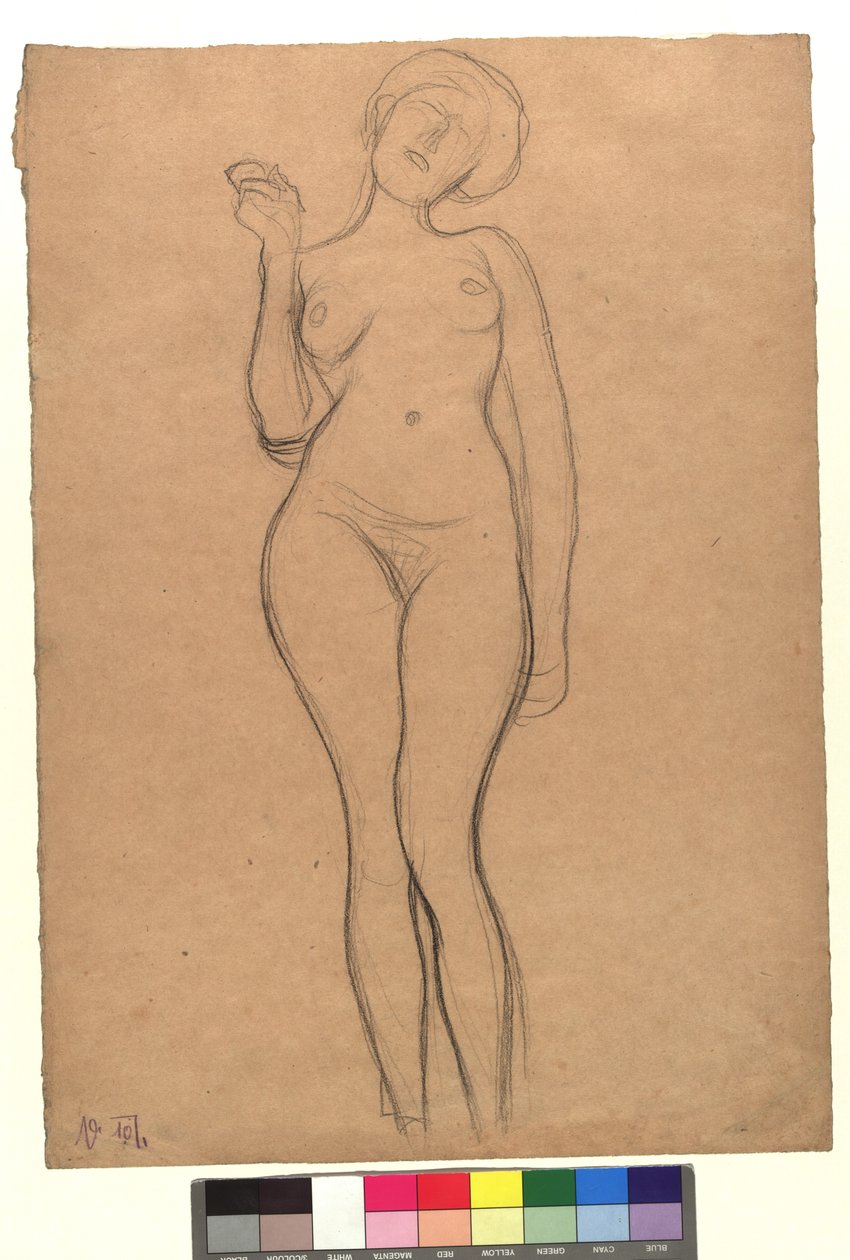 Stehender weiblicher Akt de Gustav Klimt