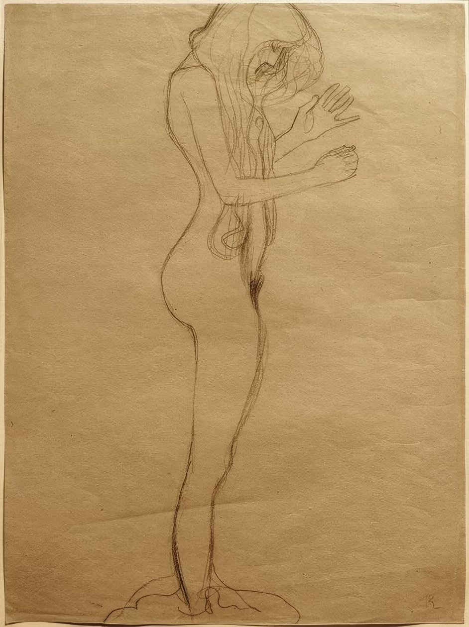 Estudo para a poesia &39;no friso de Beethoven de Gustav Klimt