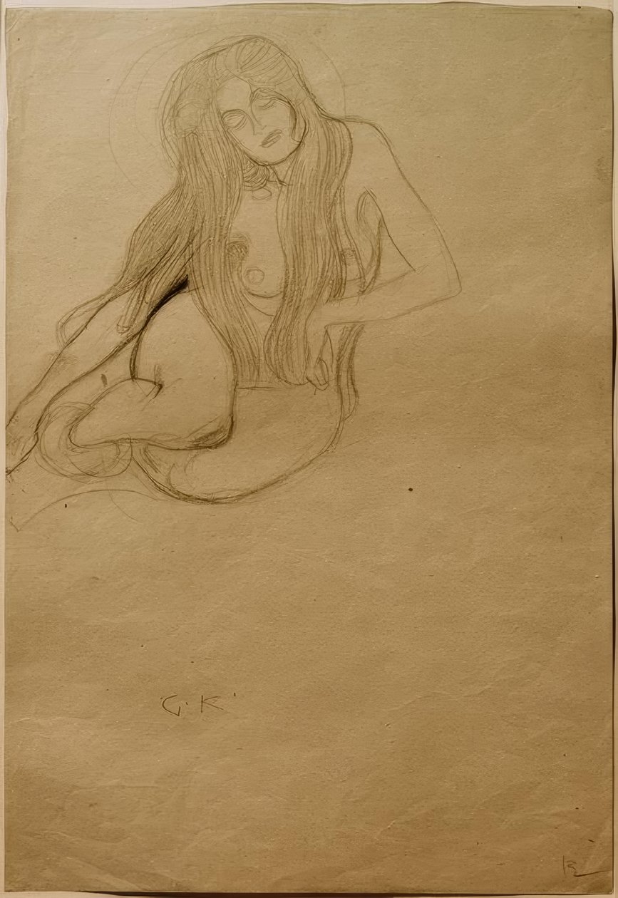 Estudo para luxúria no Friso de Beethoven de Gustav Klimt