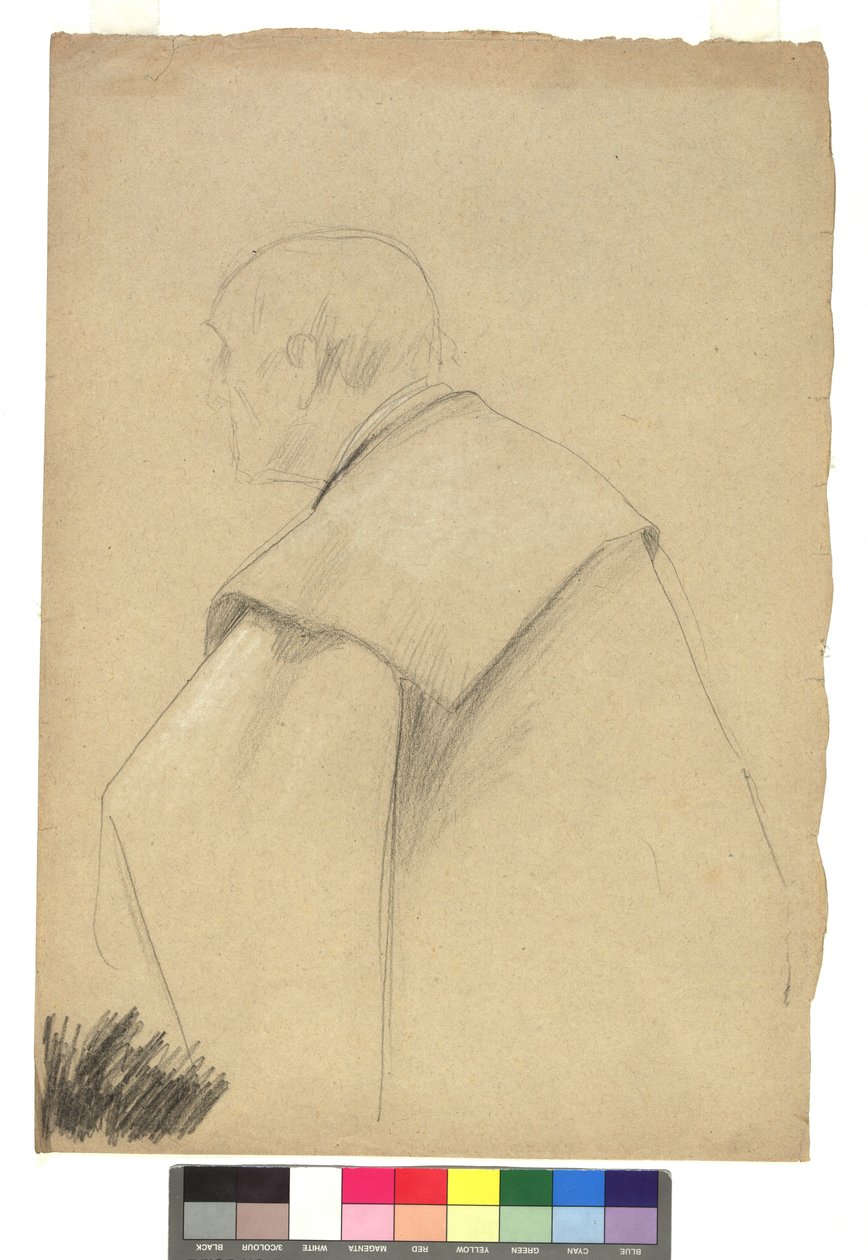 Estudo de um homem idoso de toga de Gustav Klimt