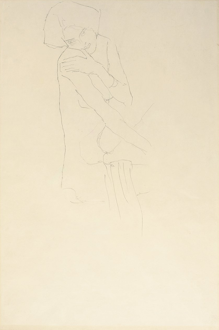 Estudo para Adele Bloch-Bauer II, 1911 de Gustav Klimt