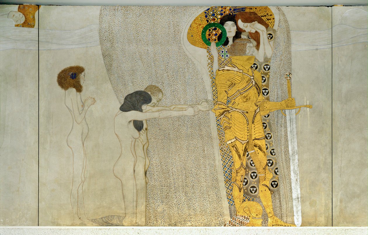 A exposição de 1902 da Secessão da Associação de Artistas de Viena centrou-se no monumento a Beethoven de Max Klinger de Gustav Klimt