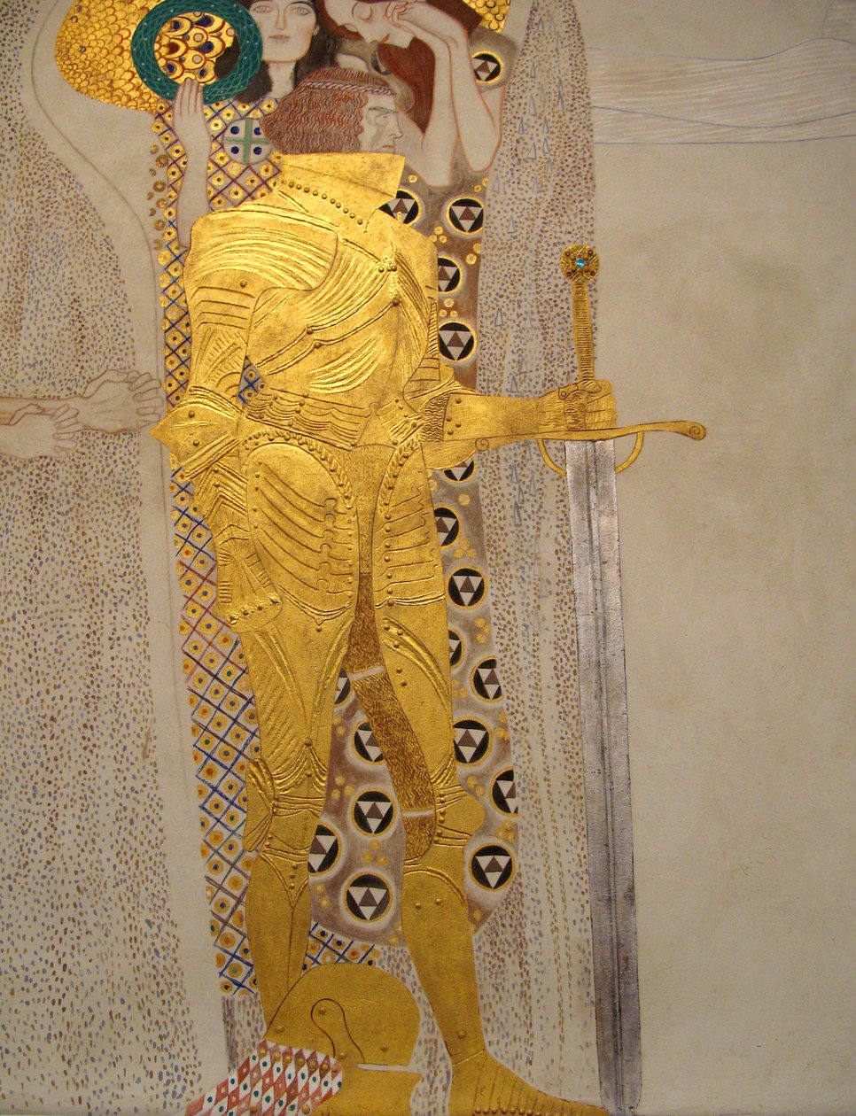 O Friso de Beethoven, Detalhe: Cavaleiro de Armadura Brilhante de Gustav Klimt