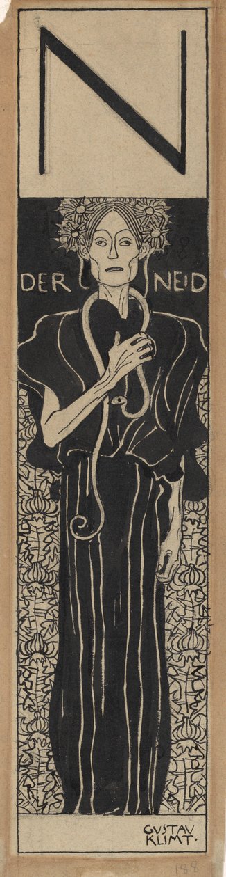 A Inveja, 1898. de Gustav Klimt