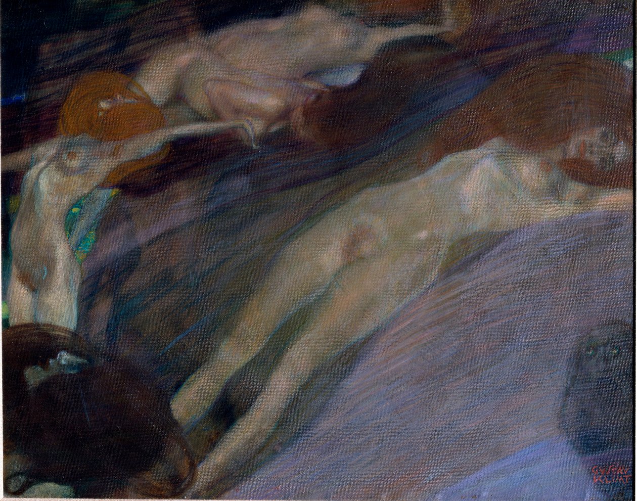 Água agitee (Água em movimento) Pintura de Gustav Klimt (1862-1918). 1898 Dim. 52x65 cm Osterreichische Galerie Belvedere, Viena. de Gustav Klimt