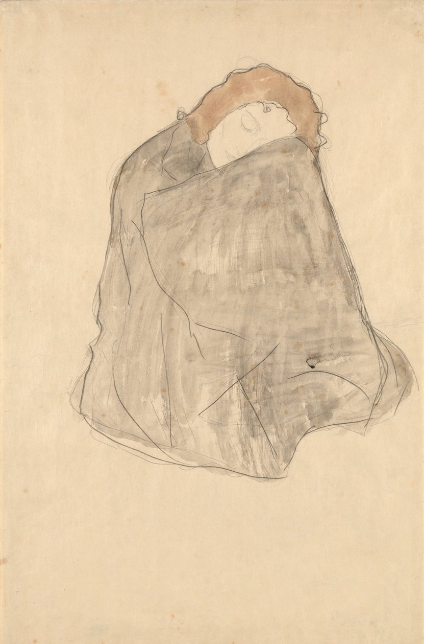 Mulher sentada, 1908-1909 de Gustav Klimt