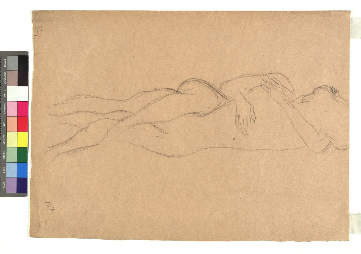Zwei liegende Akte in Umarmung de Gustav Klimt