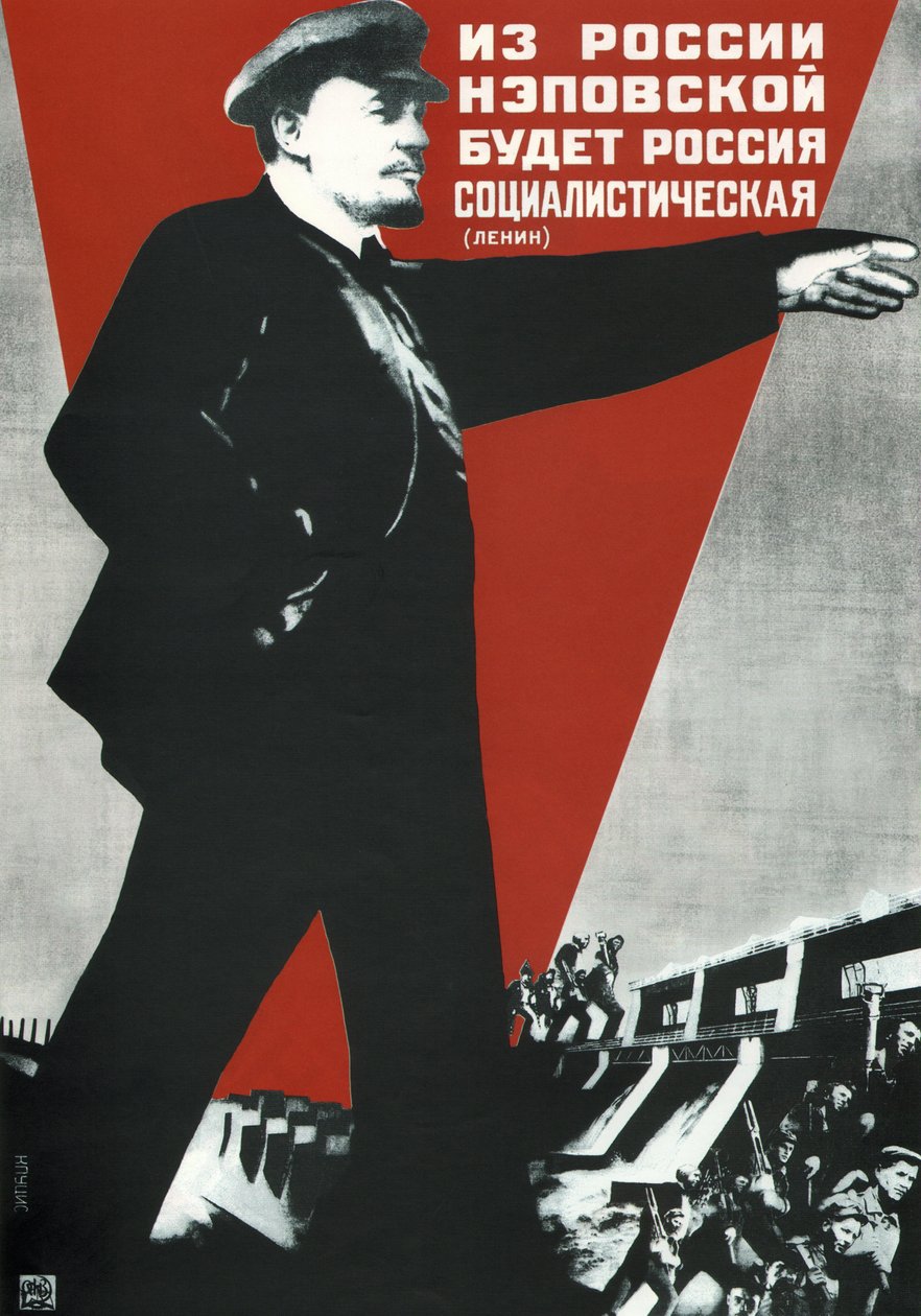 Da NEP Rússia virá a Rússia Socialista !, 1930 de Gustav Klutsis