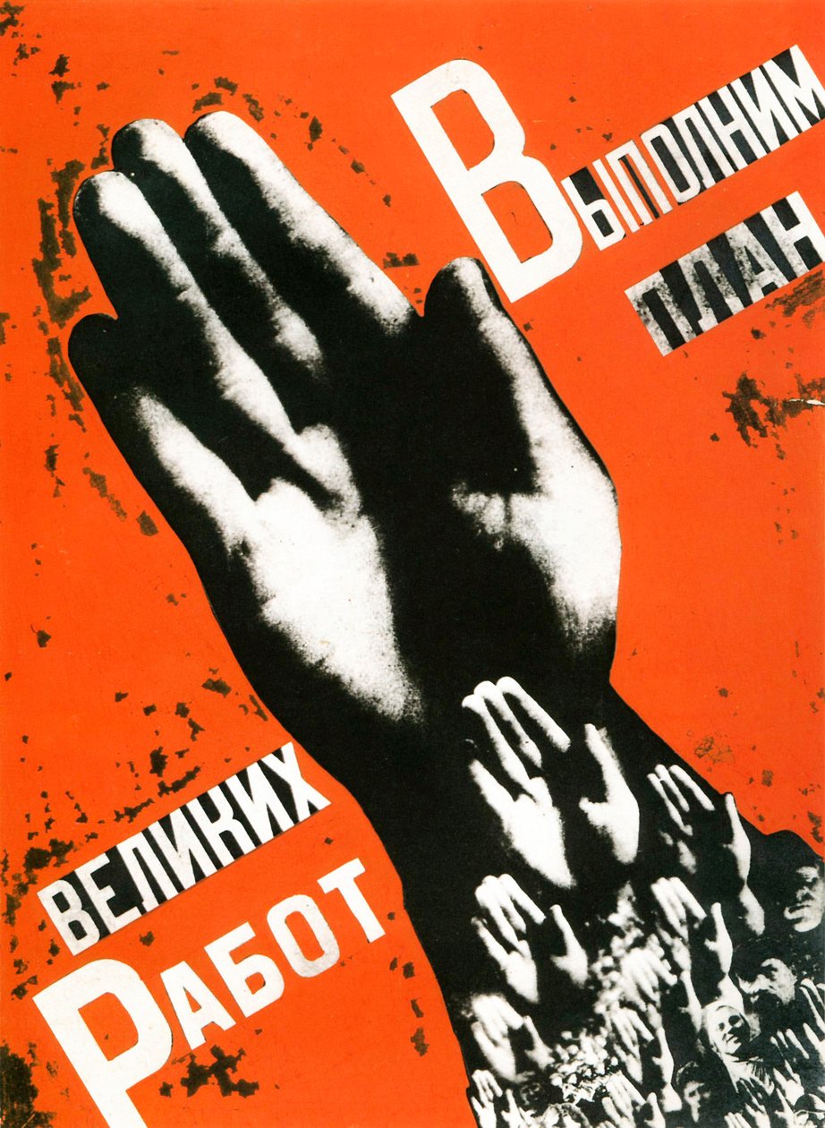 Cumpramos o Plano dos Grandes Projetos, pôster, 1930. de Gustav Klutsis