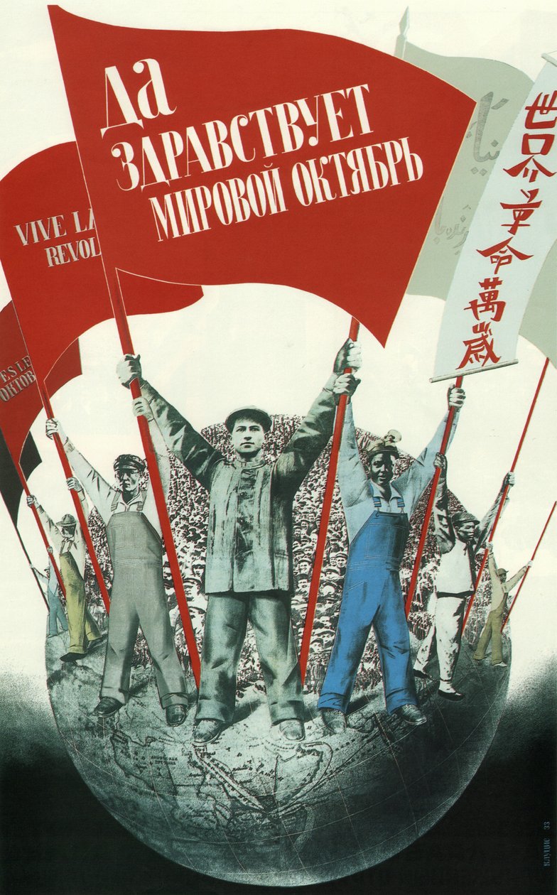 Viva o mundo outubro !, 1933 de Gustav Klutsis