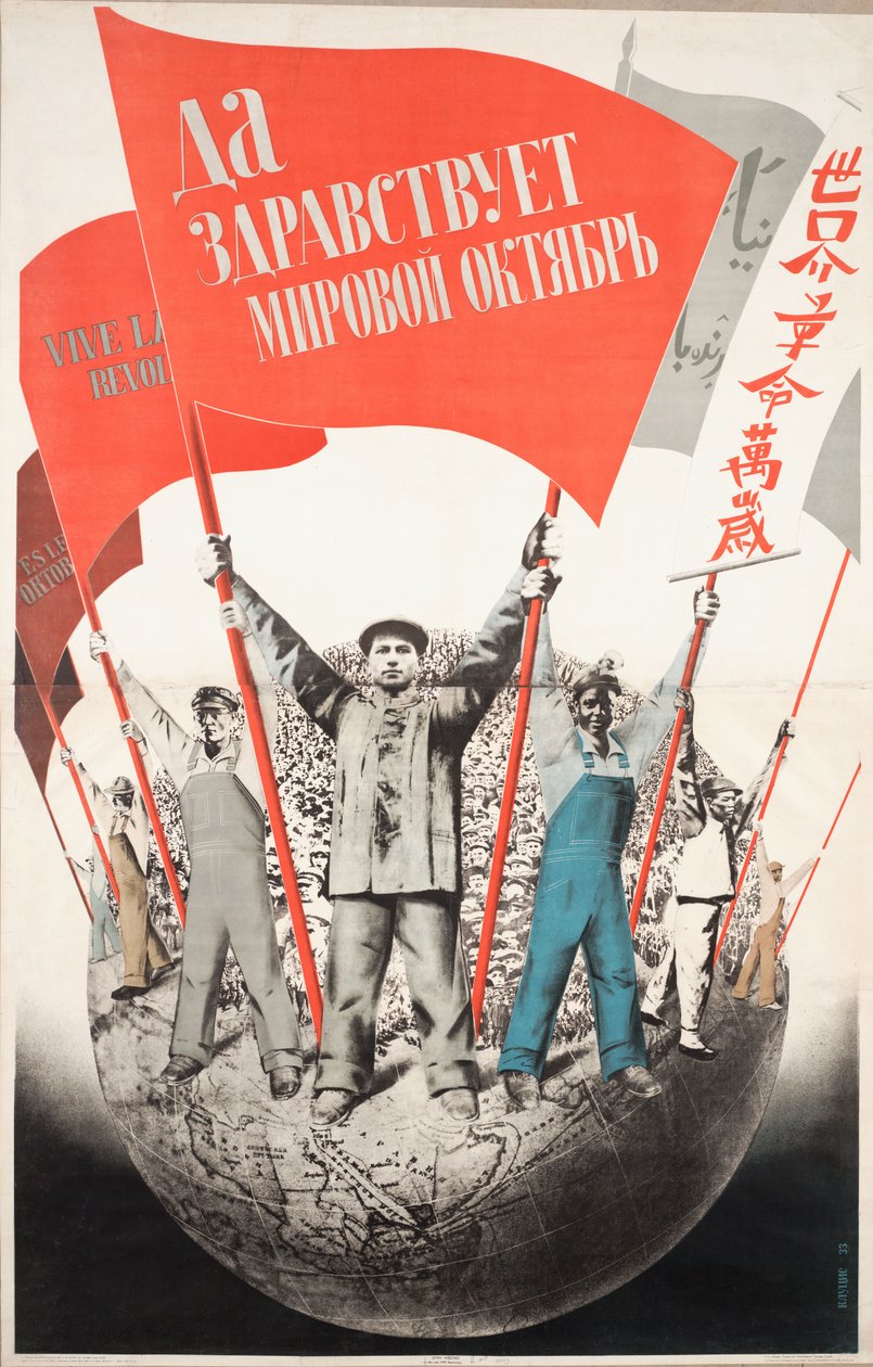 Viva o mundo outubro !, 1933. de Gustav Klutsis