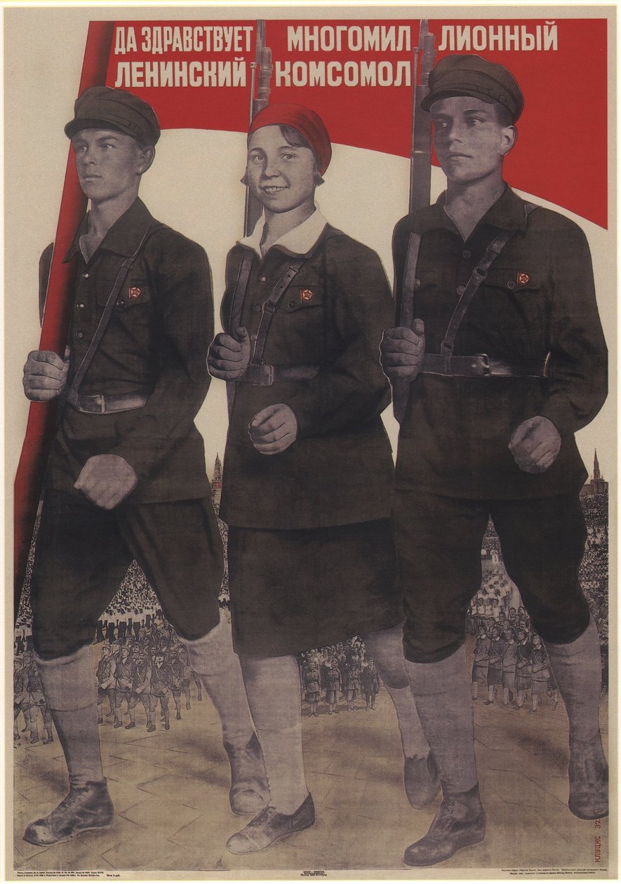 Viva o leninista Komsomol, de vários milhões de membros, 1932 de Gustav Klutsis