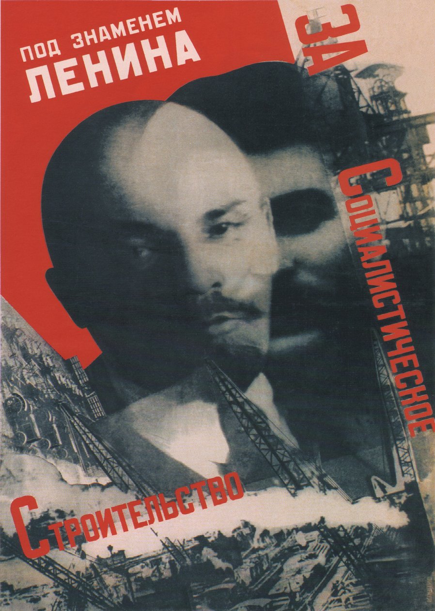 Sob a bandeira de Lenin Poster, 1931 de Gustav Klutsis