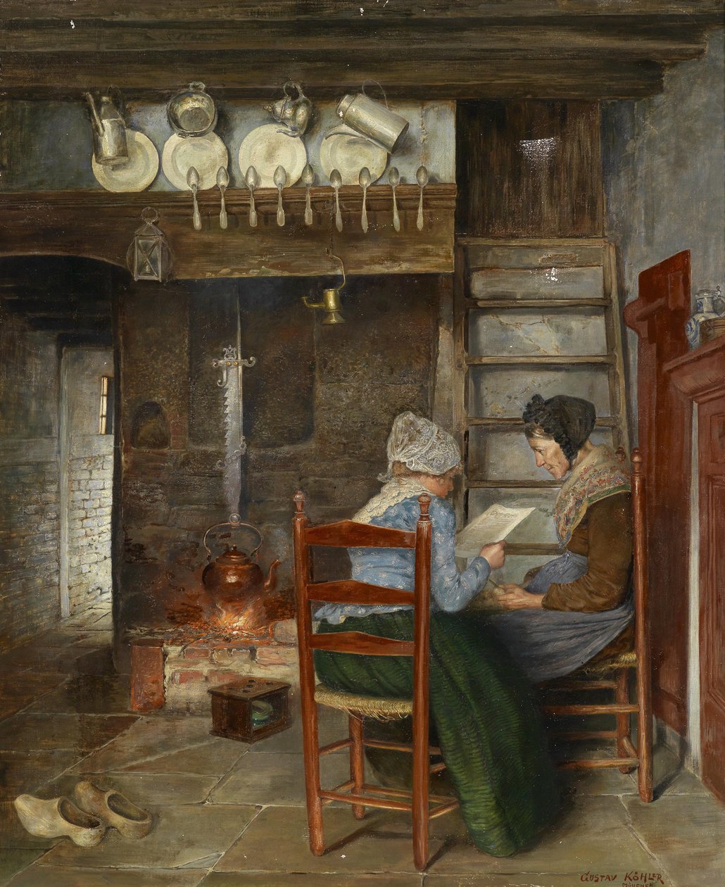 Interieurszene de Gustav Köhler