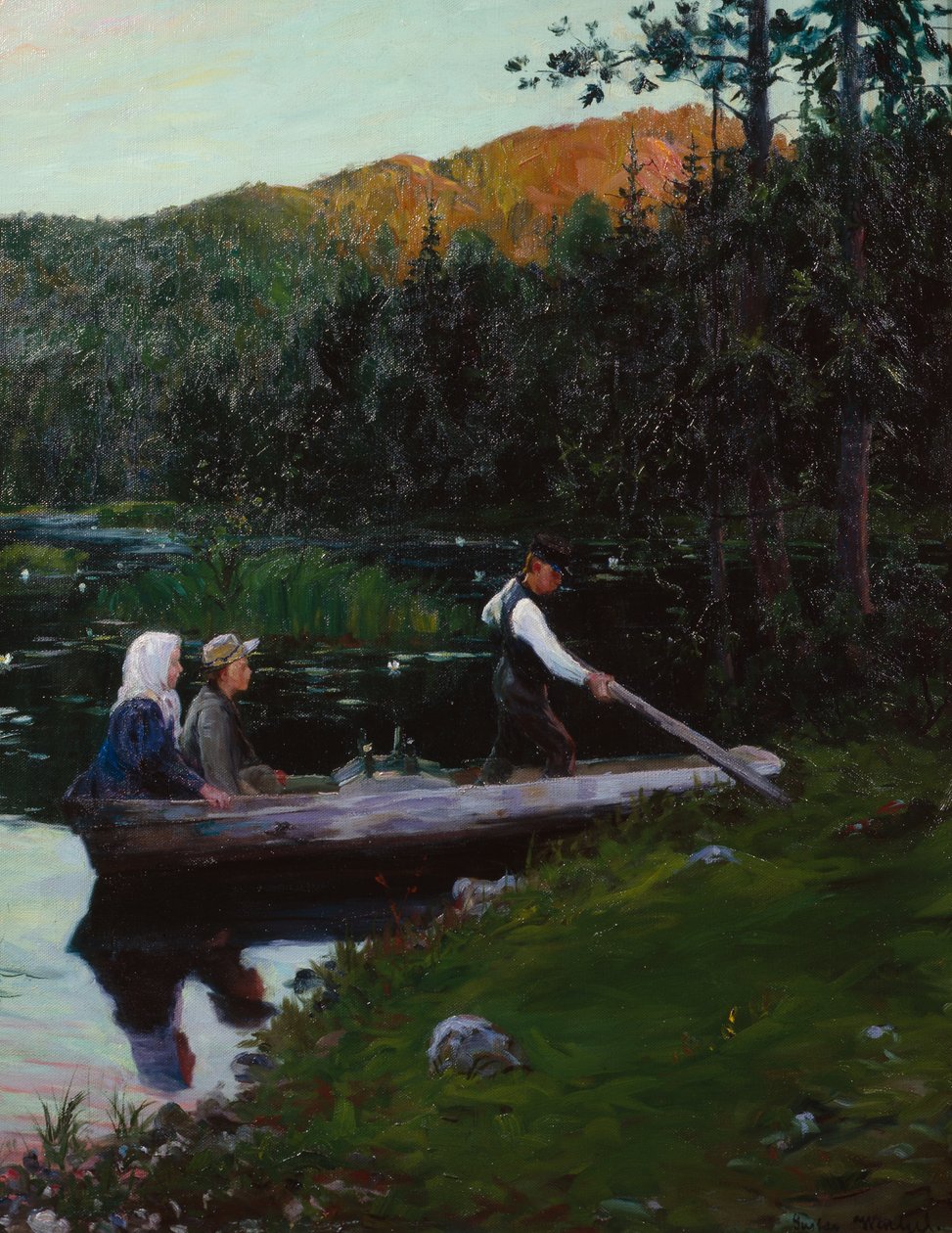 Uma noite de domingo à beira do lago de Gustav Wentzel