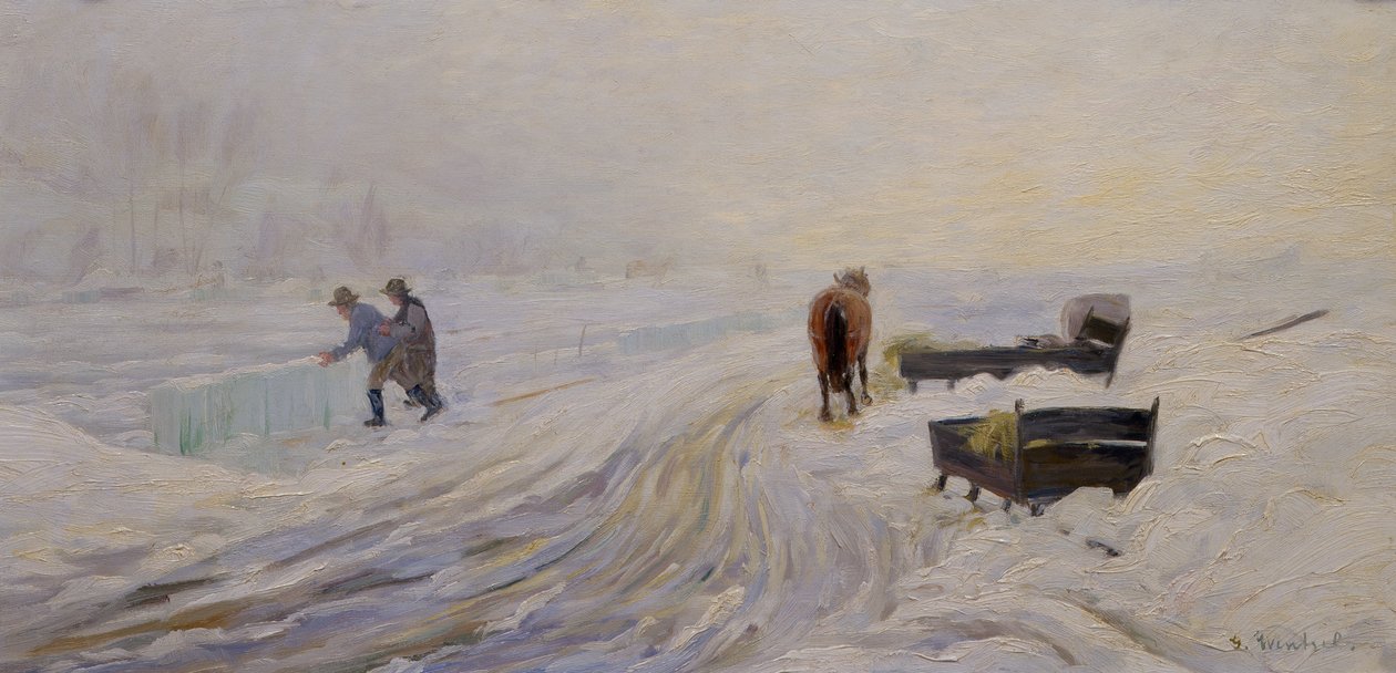 Corte de gelo em Bondivann de Gustav Wentzel