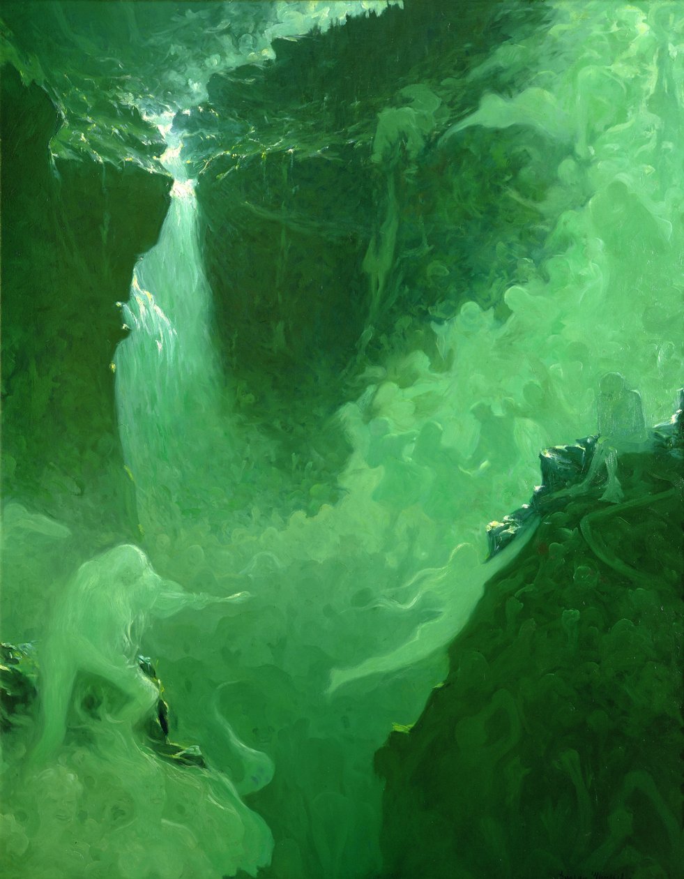 Cachoeira Rjukan (óleo sobre tela) de Gustav Wentzel