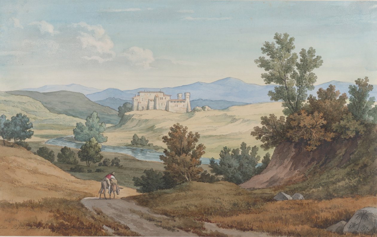 A Villa Pasino, 1854. de Gustav Wilhelm Palm