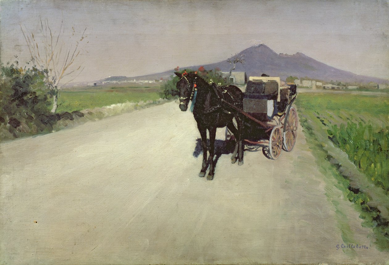 Uma estrada em Nápoles de Gustave Caillebotte