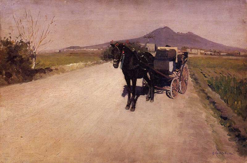 Uma estrada perto de Nápoles de Gustave Caillebotte