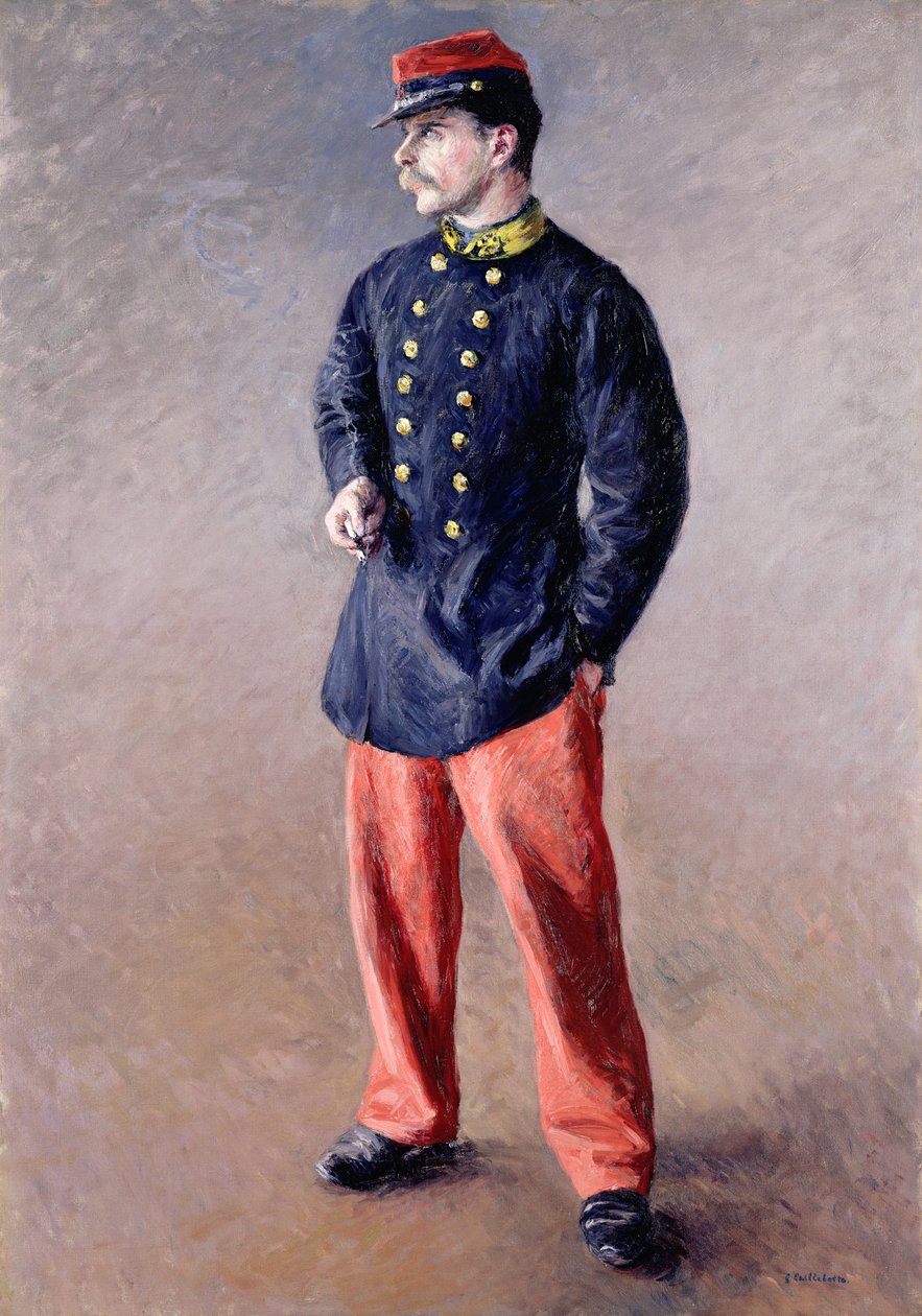 Um soldado, 1881 de Gustave Caillebotte