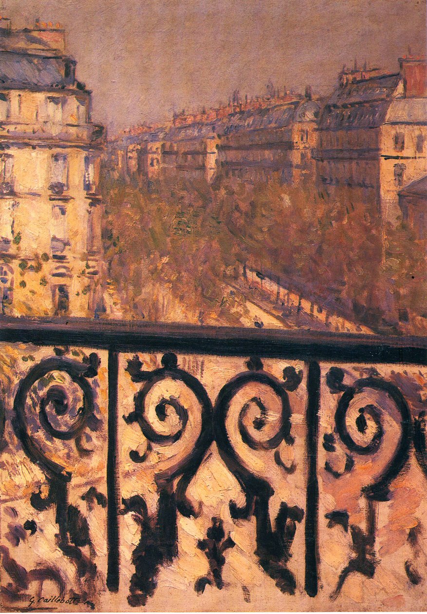 Uma varanda em Paris de Gustave Caillebotte