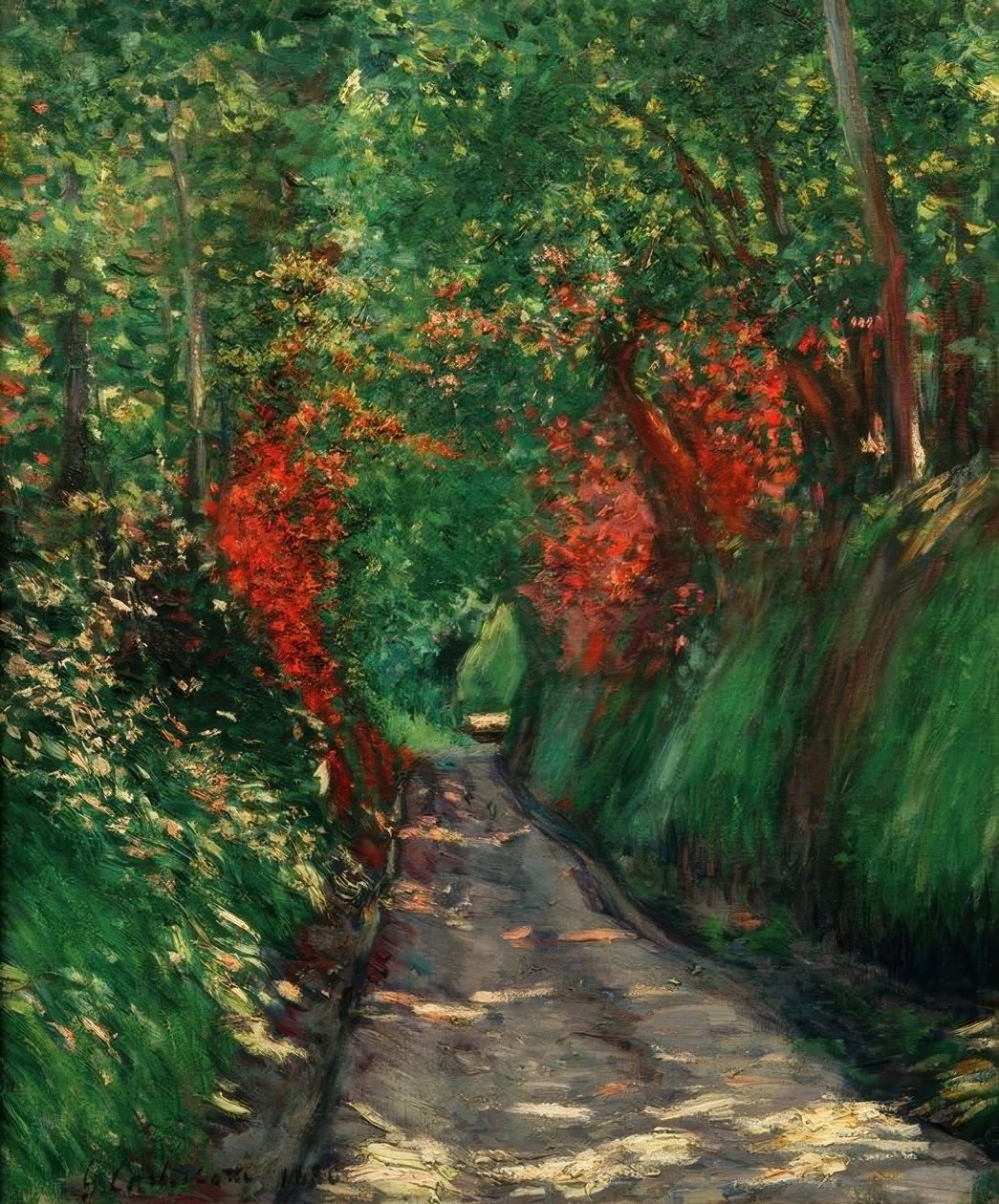 Calçada de madeira de Gustave Caillebotte