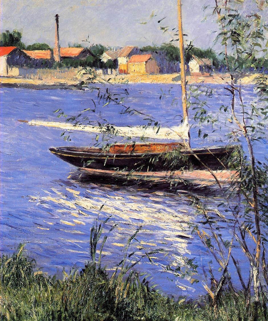 Barco no Sena em Argenteuil de Gustave Caillebotte