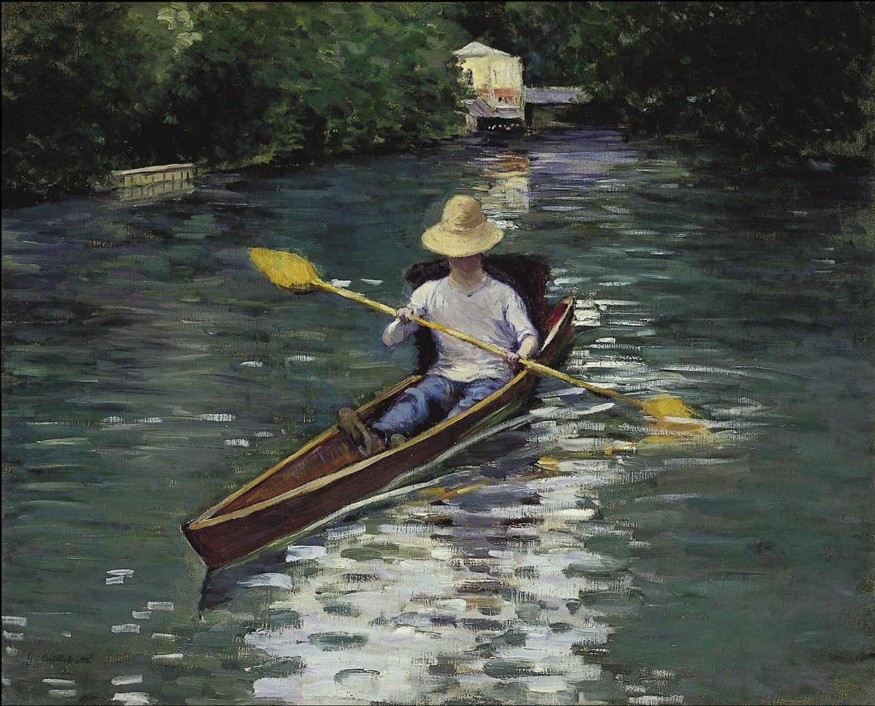 Canoa no rio Yerres de Gustave Caillebotte