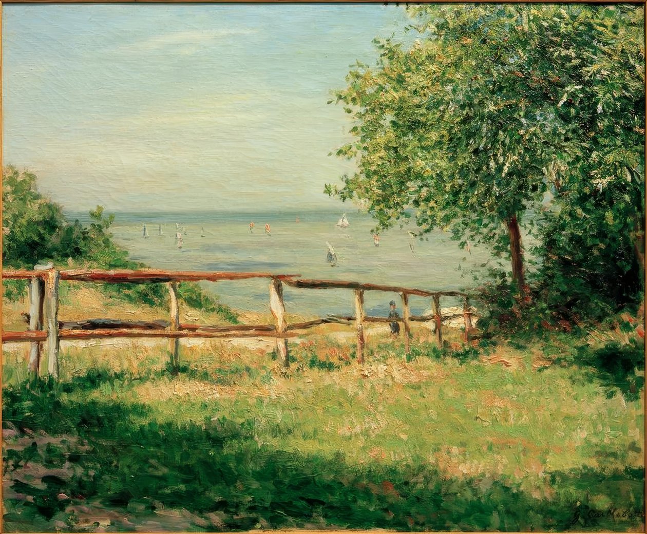 Campo à beira-mar, Trouville de Gustave Caillebotte