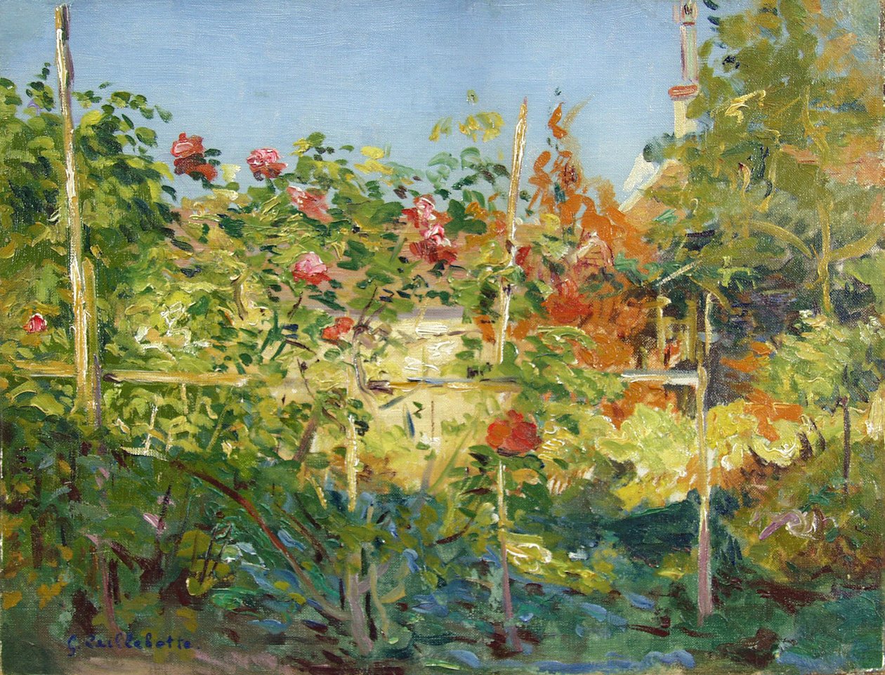 Jardim em Trouville de Gustave Caillebotte