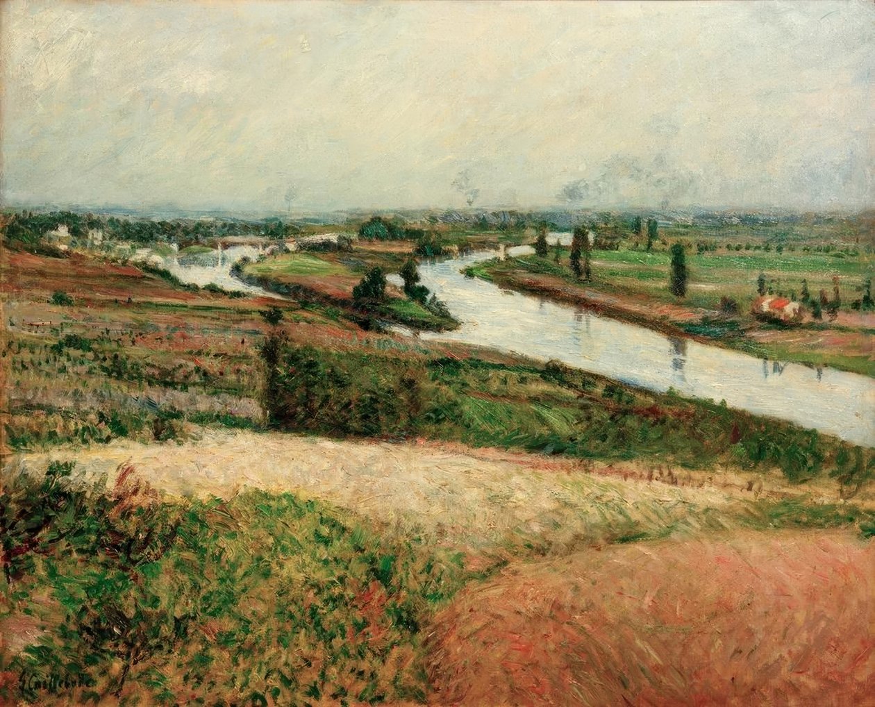 O Sena na ponta de Epinay de Gustave Caillebotte