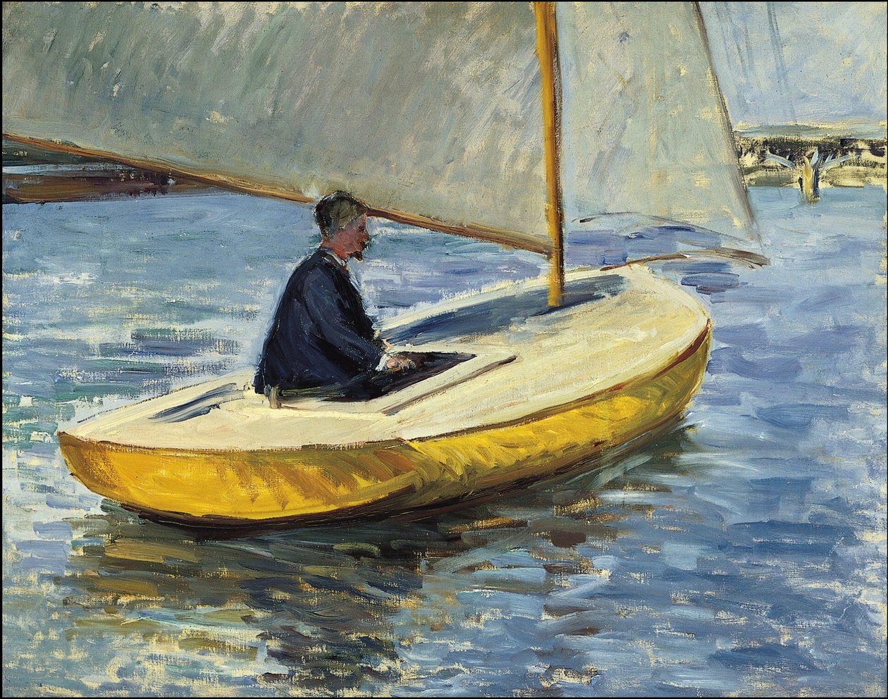 O barco amarelo de Gustave Caillebotte