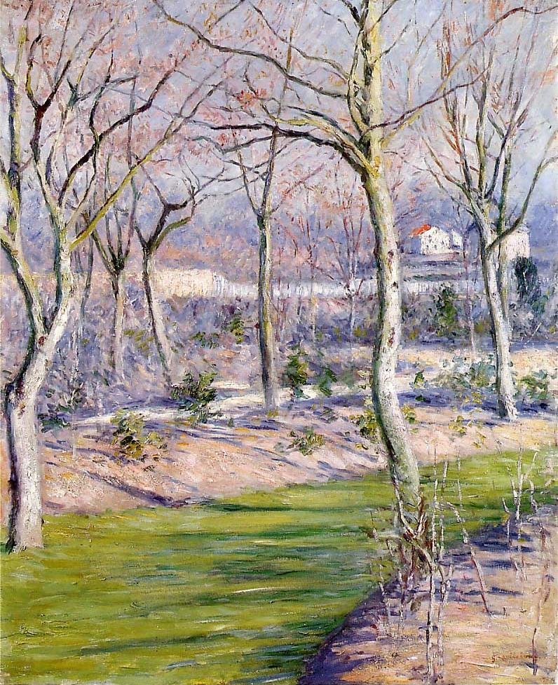 O jardim de Petit Gennevilliers no inverno de Gustave Caillebotte