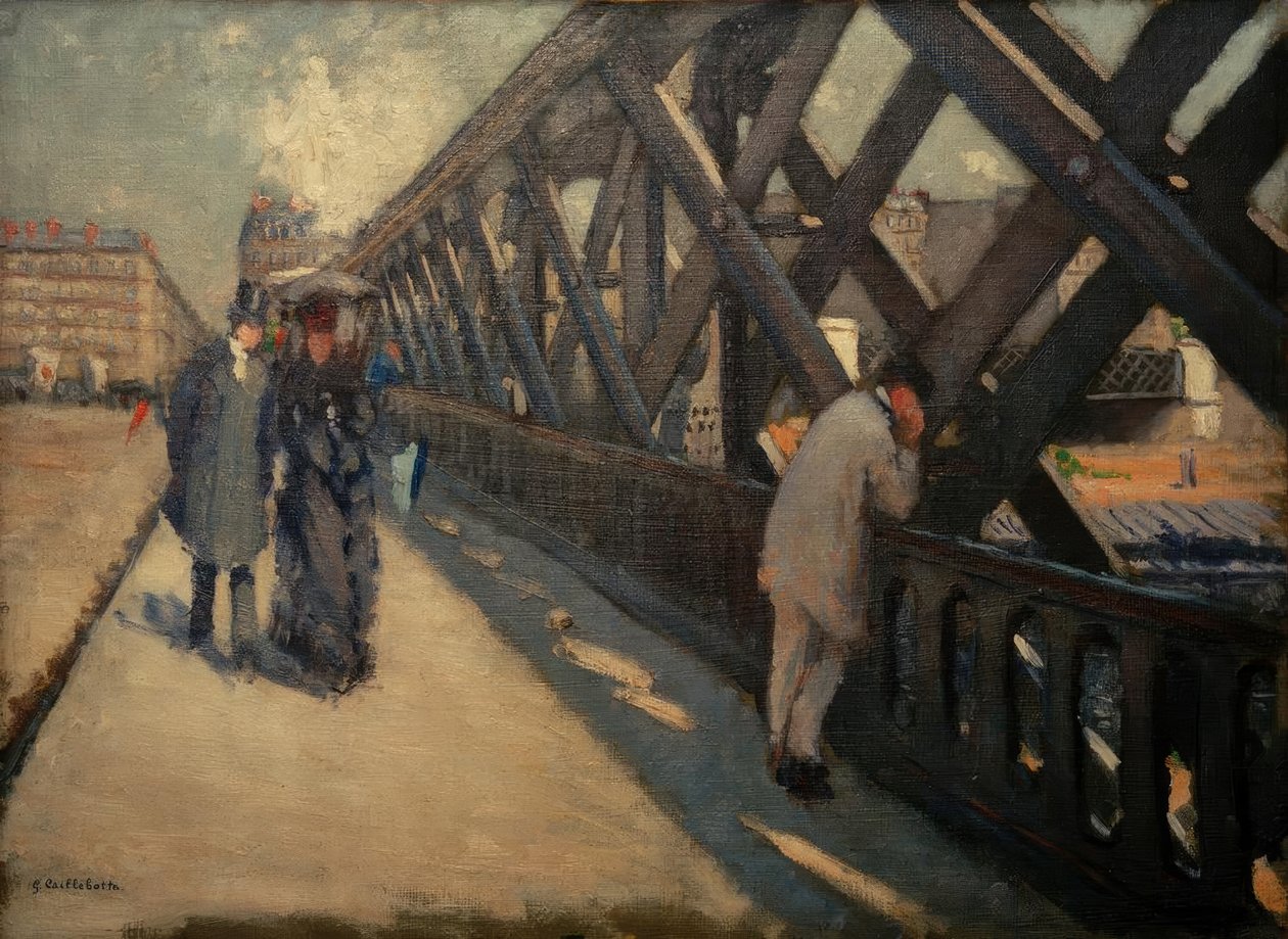A ponte da Europa, esboço de Gustave Caillebotte