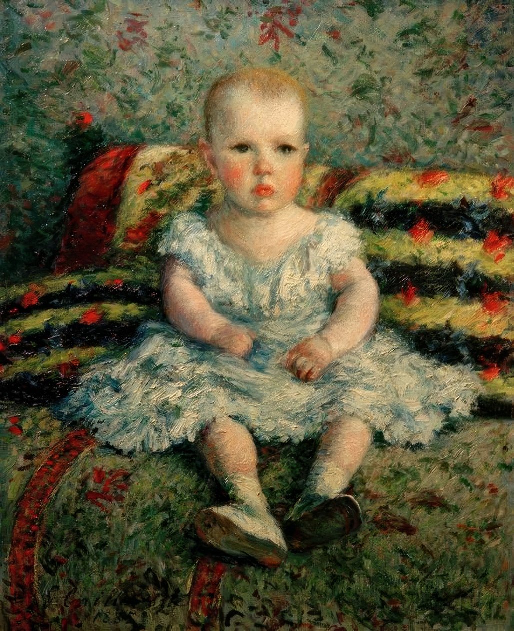 A criança no sofá de Gustave Caillebotte