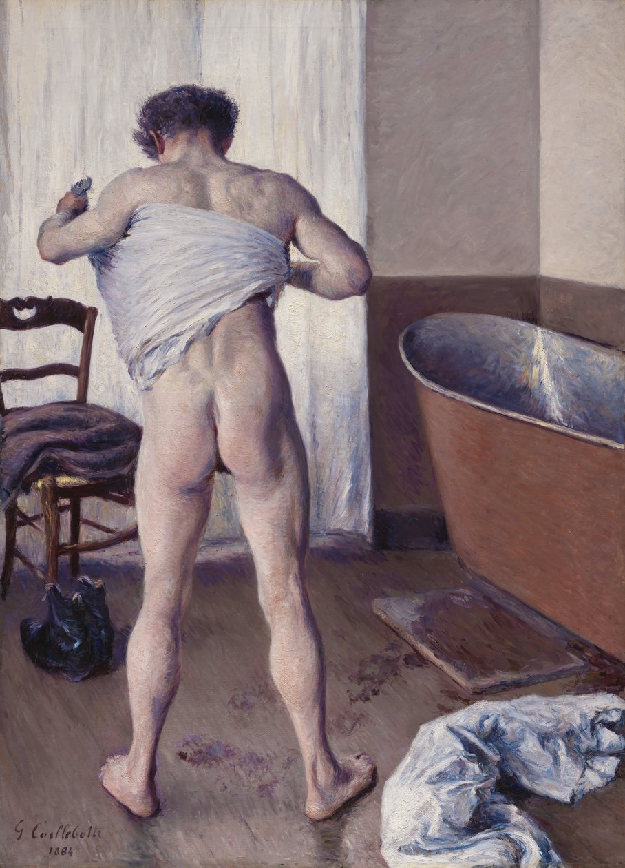 Homem em seu banho de Gustave Caillebotte