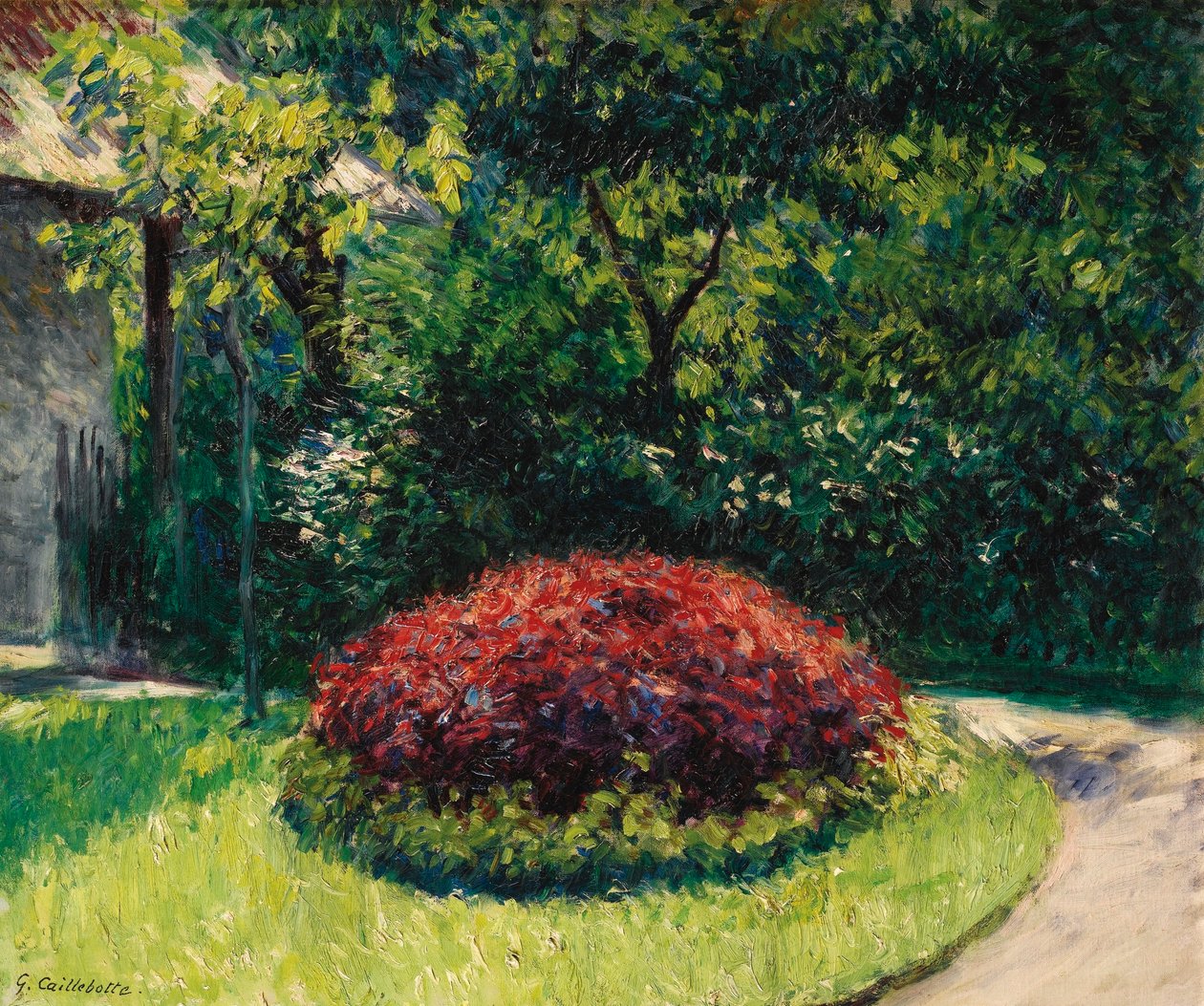 Flores maciças, jardim de Petit-Gennevilliers de Gustave Caillebotte