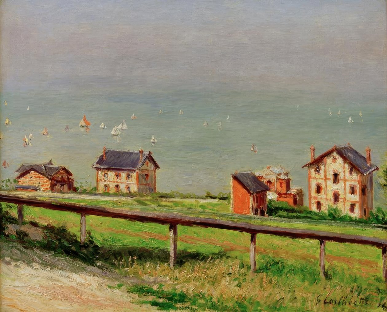 Regatas no mar, em Trouville de Gustave Caillebotte