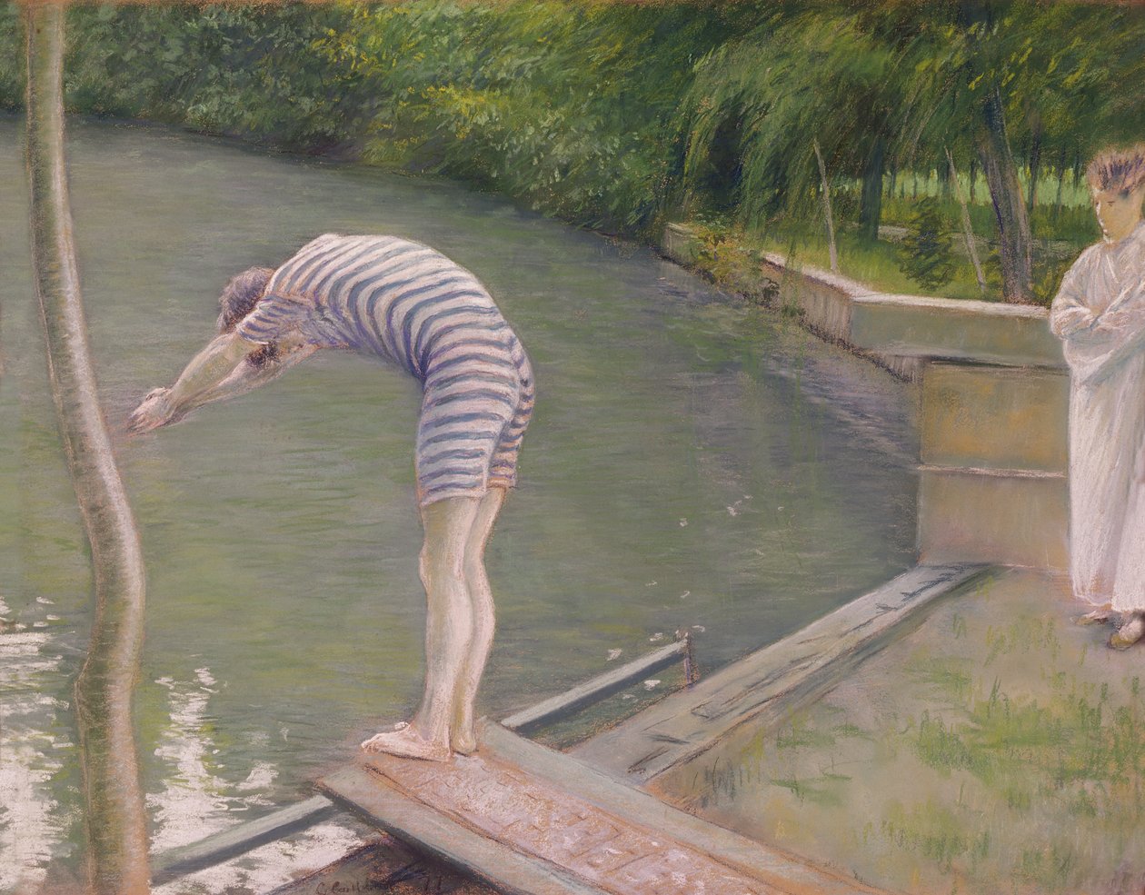 O banhista, ou o mergulhador, 1877 de Gustave Caillebotte