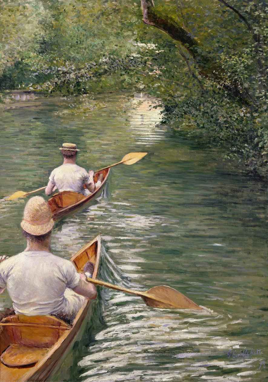 As canoas, 1878 de Gustave Caillebotte